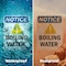 Signmission Boiling Water Sign With Symbol, 7 in W x Rectangle, Vinyl Decal OS-2PACK-NS-D-710-V-10377 - alternate 6